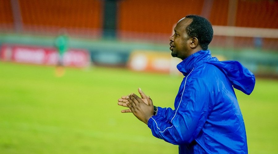 Vincent Mashami, the Amavubi head coach, during the 2-0 loss to Mozambique on Thursday. / Igihe