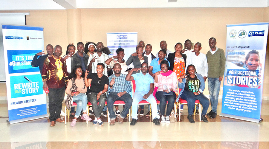 ARJ and some of Plan International members pose for a photo after the training at Lemigo hotel. / Courtesy
