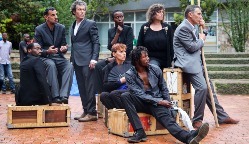 The play features local and international actors . / Photos by Dan Nsengiyumva