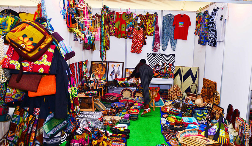 Locally made products on display during last yearu2019s Made-in-Rwanda Expo. Emmanuel Kwizera.