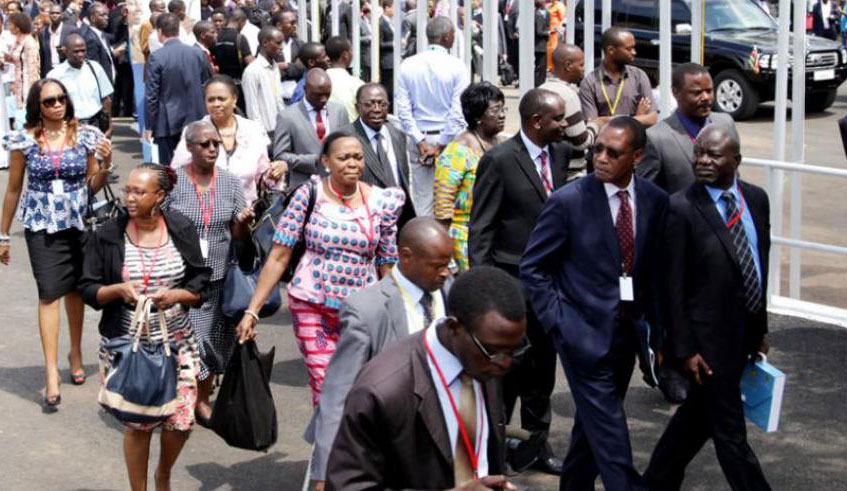 Delegates arriving to attend a meeting in Kigali. (File)