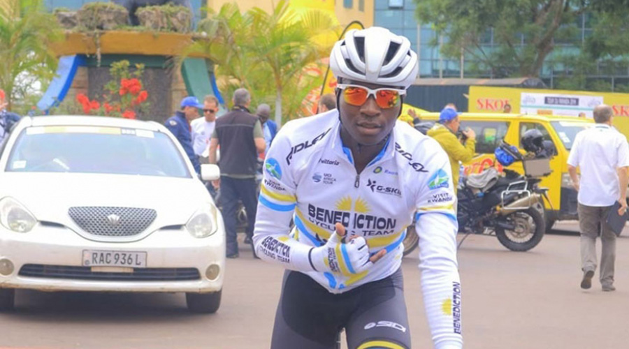 Didier Munyaneza, 21, is the first Rwandan and only the second black African rider to win Tour du Su00e9nu00e9gal. / Net photo