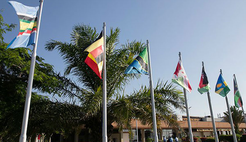 EAC member states flags. The ordinary meeting of the Summit of East African Community Heads of State has been postponed. Courtesy