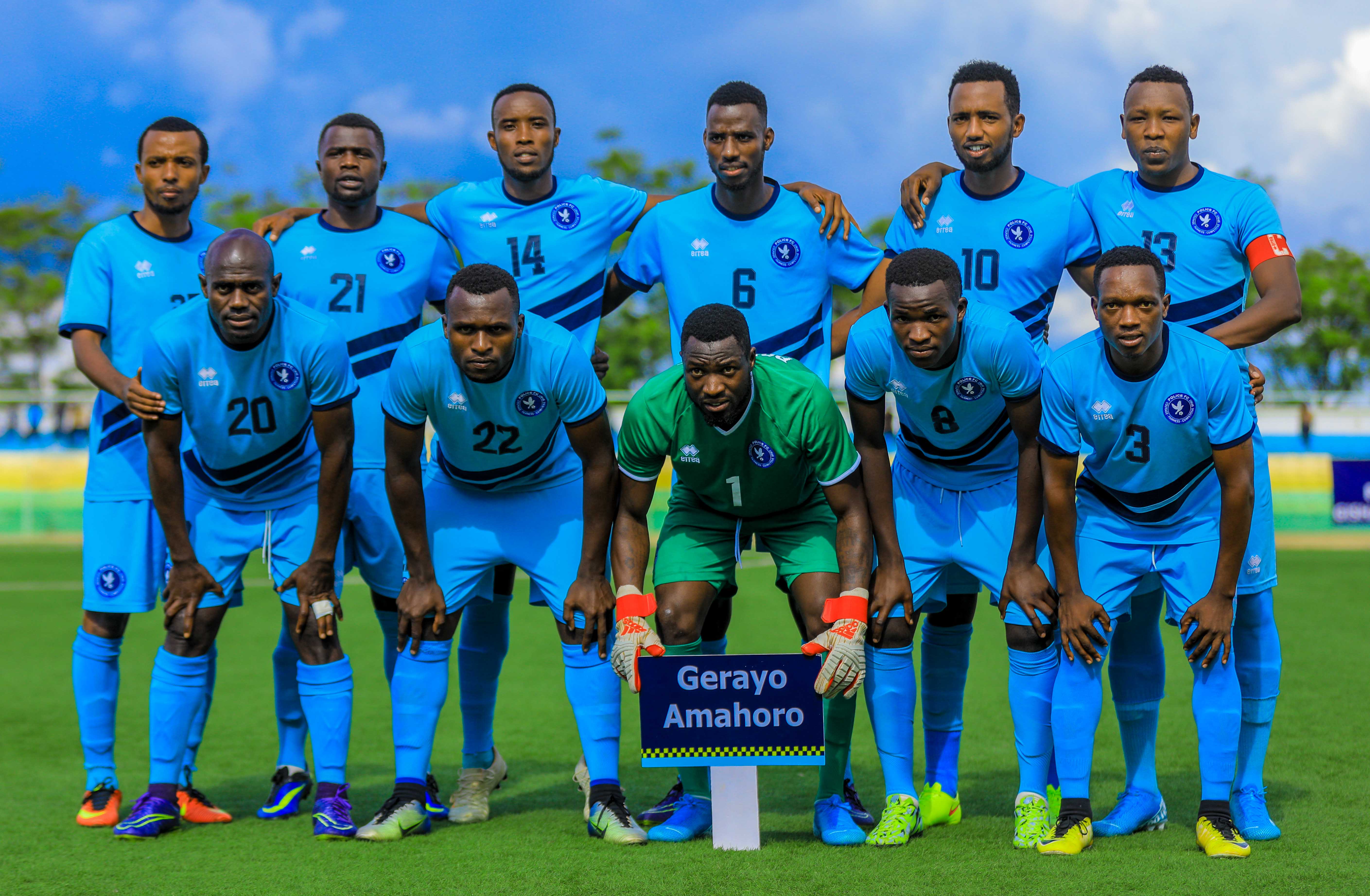 Antoine Dominique Ndayishimiye (#14) has scored six goals for Police after eight matches in Rwanda Premier League this season. Courtesy.