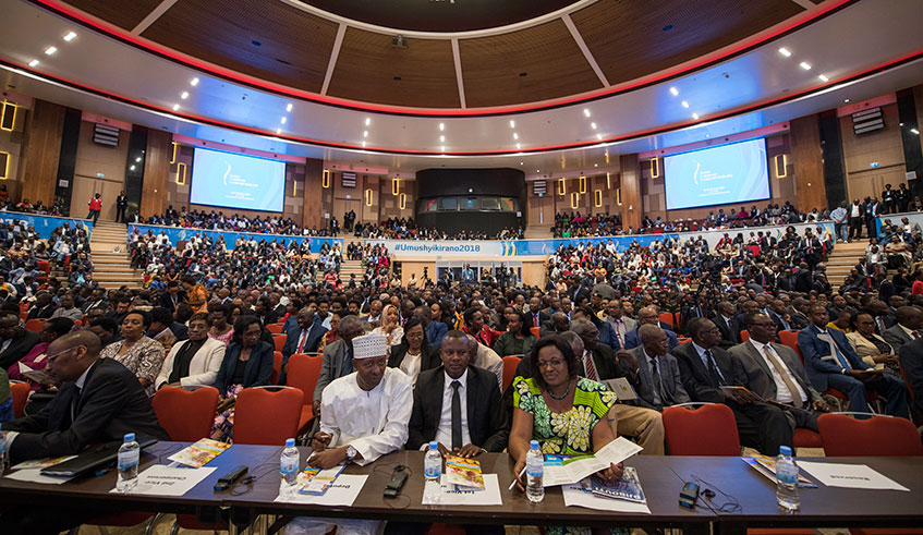 A cross section of leaders attending Umushyikirano 2018 at Kigali Convention Centre. Courtesy.