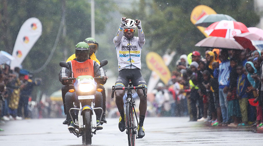 Didier Munyaneza, 21, is the only rider with more than one victory in Rwanda Cycling Cup this year having also won the Kivu Race in September. / Sam Ngendahimana