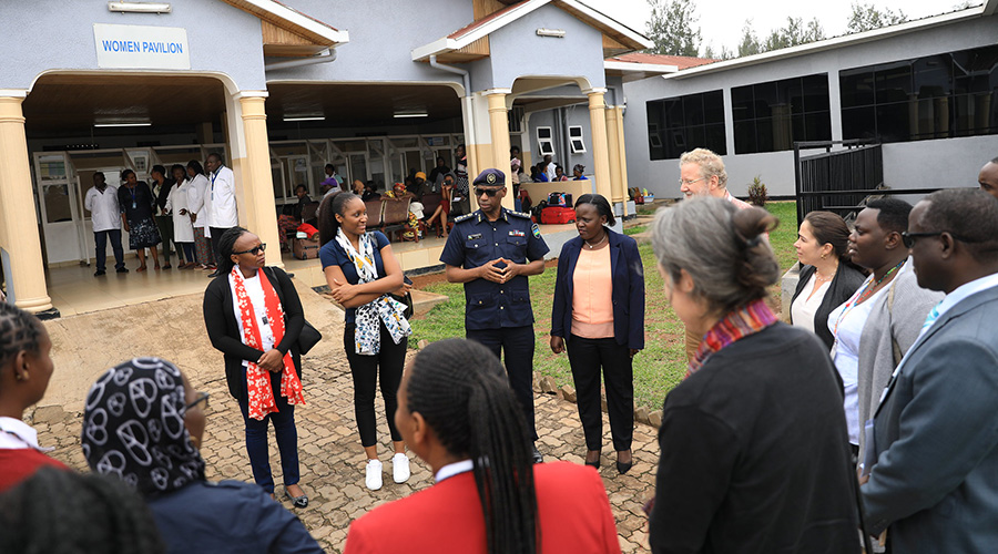 Delegates at the Global Gender Summit visit Isange One Stop Centre at Kacyiru District Hospital. Between 2009 and 2018, among the cases received by the centre, 58.17 per cent are for sexual violence, of which 91.7 per cent are female victims. / Emmanuel Kwizera