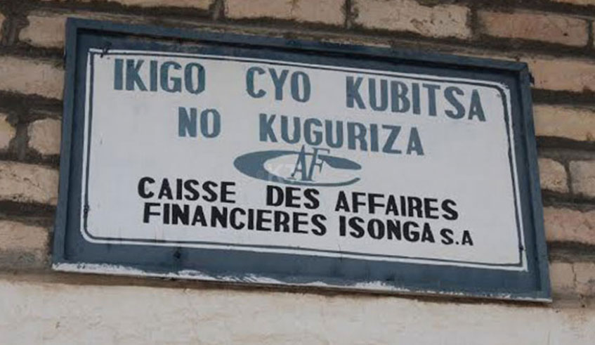 Caisse des Affaires Financiu00e8res (CAF) Isonga Ltd, a Rwandan micro-finance institution, that had an office in Muhanga District, closed this year but depositors are set to be paid back. Michel Nkurunziza.