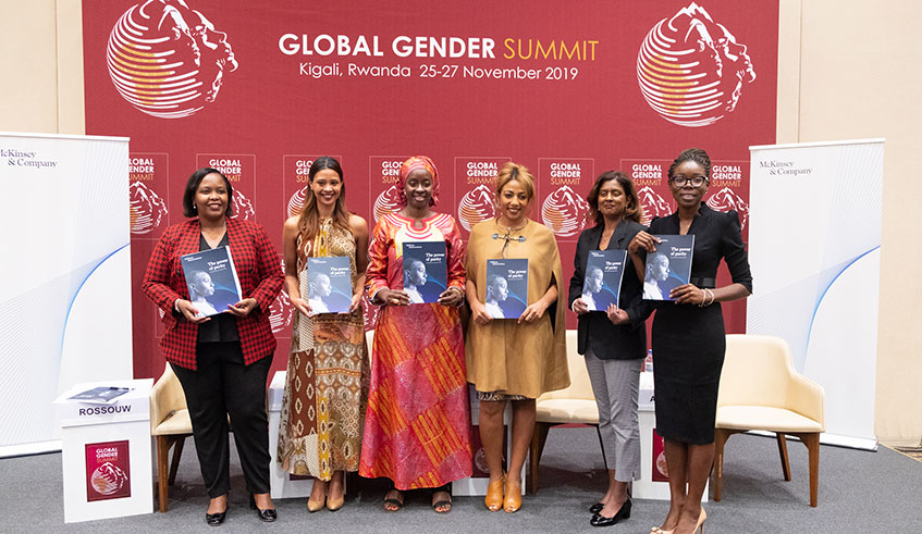 A select women delegates at the launch of the McKinsey report. Despite progress in some countries, the report has cast doubt on Africau2019s ability to achieve gender parity. Emmanuel Kwizera.