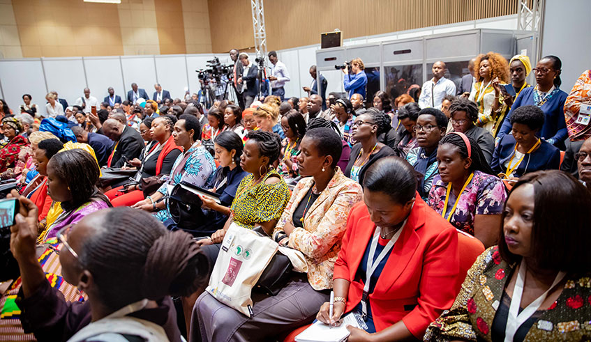 Participants at 50 Million African Women Speak Press Conference in Kigali on November 26, 2019. (Emmanuel Kwizera)