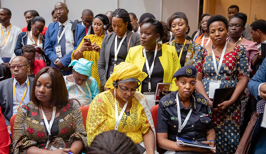 Participants at the Global Gender Summit in Kigali on November 26, 2019. According to the study, 55 per cent of global conflicts existed in Africa in 2002, and by November 2017, there were 15 conflict situations on the continent. Emmanuel Kwizera.