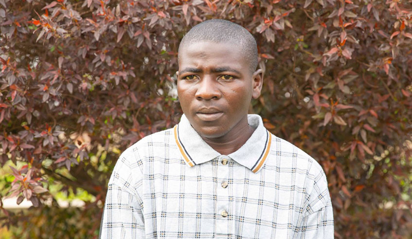 Felecien Ruzigamanzi who was dumped at the border by Ugandan authorities. Courtesy.