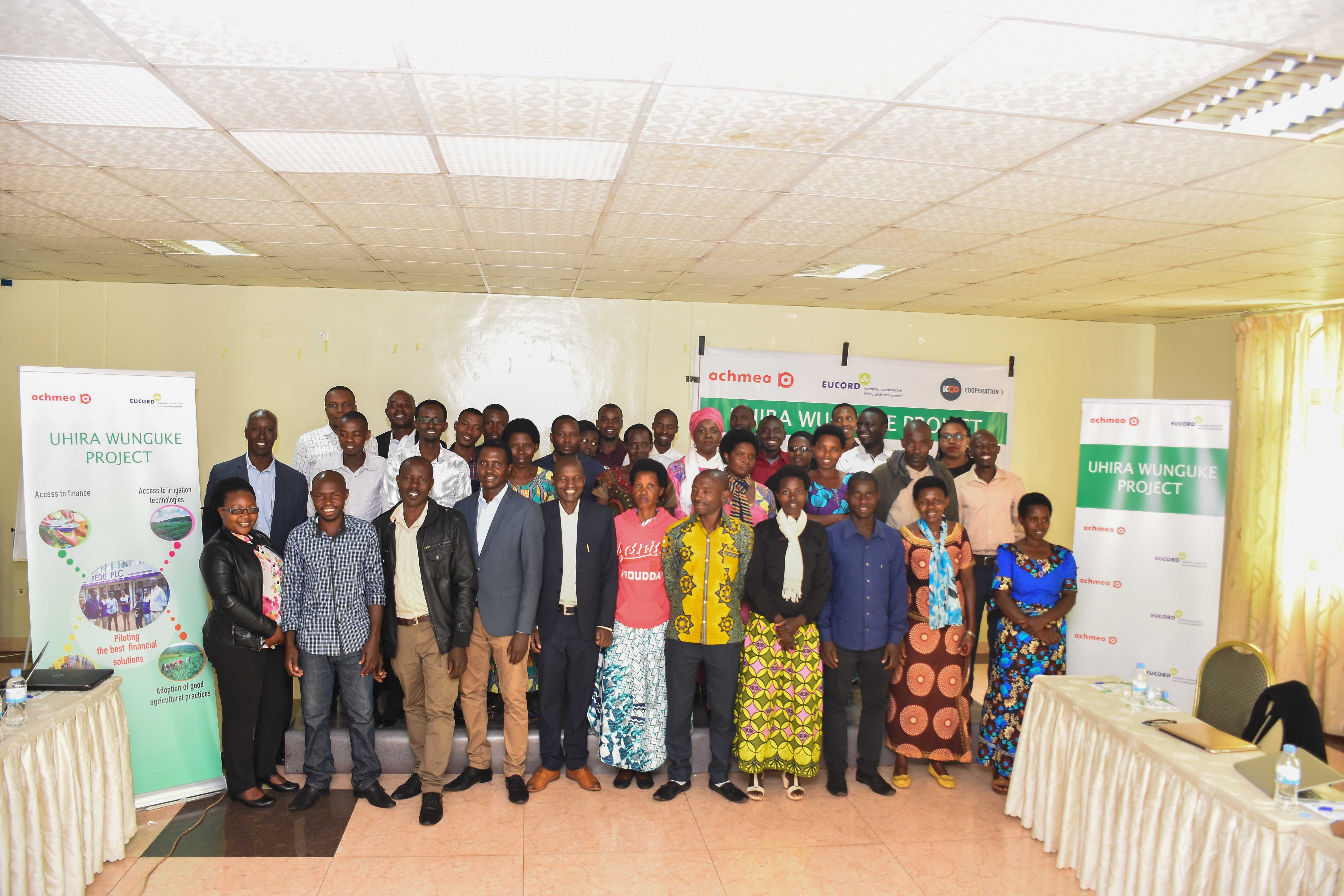 Participants of a one-day workshop themed u201cStrengthening the vegetable value chain as a market-oriented agri-businessu201d , organized by EUCORD, on Thursday, 28th November 2019.