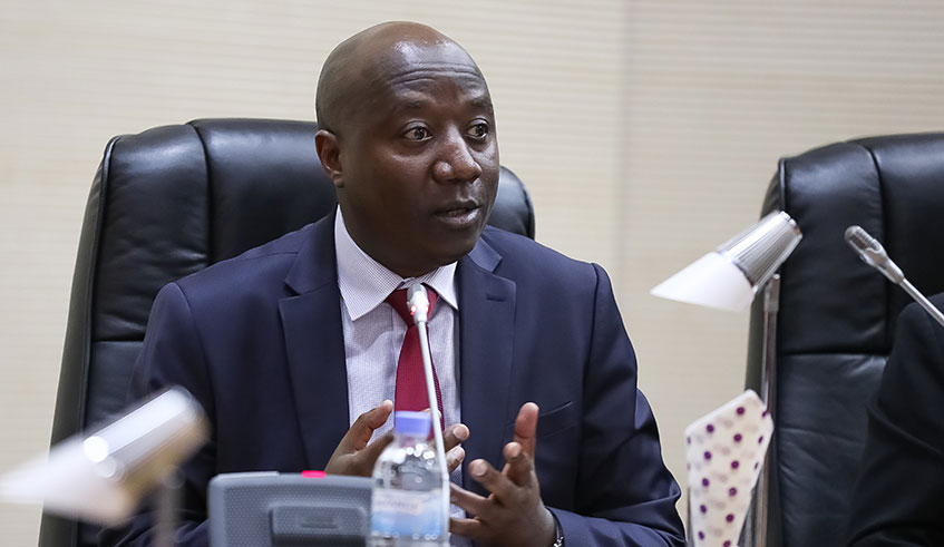 Prime Minister Edouard Ngirente addresses both Chamber of Parliament by Chambers of Parliament in Kigali on December 2, 2019. Emmanuel Kwizera