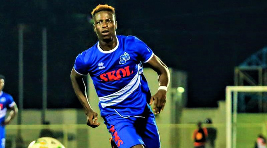 Michael Sarpong scored his fourth strike this season during Rayon Sportsu2019 4-1 win over Heroes FC at Bugesera Stadium on Sunday. 