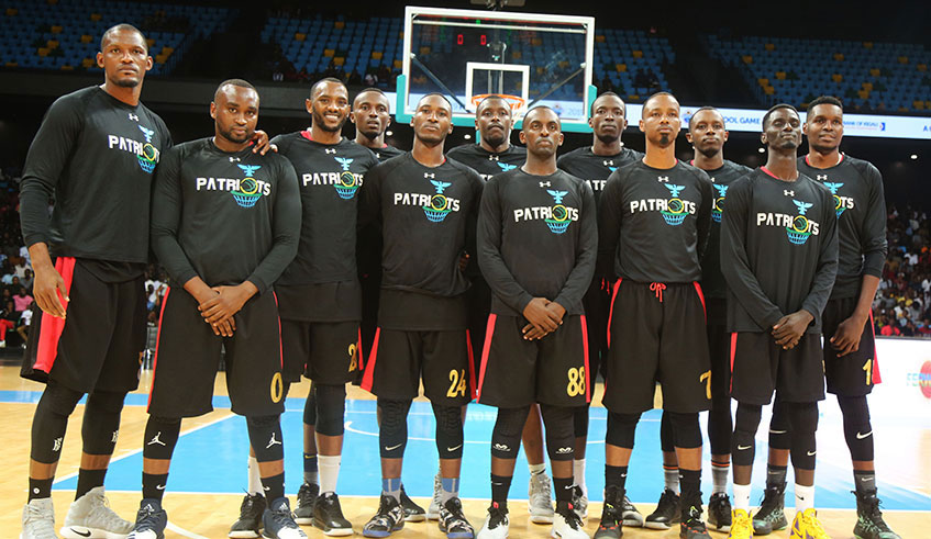 Patriots Basketball Club players pose for a photo at Kigali Arena. File.