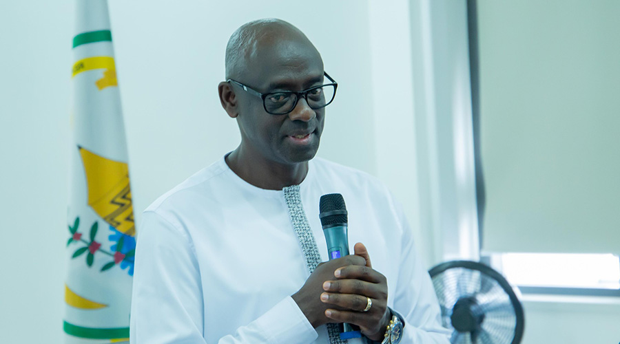 Justice Minister Johnston Busingye speaks at a past event in the capital Kigali. File.