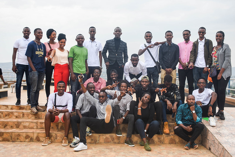 The 250 explorers take their first group photo at the CAG museum/courtesy 