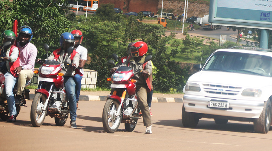 Taxi moto operators in Kigali. According to RURA ,taxi motos remain part of Kigaliu2019s long-term transport plan. 