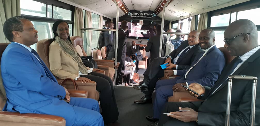 The delegation from Rwanda en route to Kampala for the second meeting aimed at resolving the conflict.  