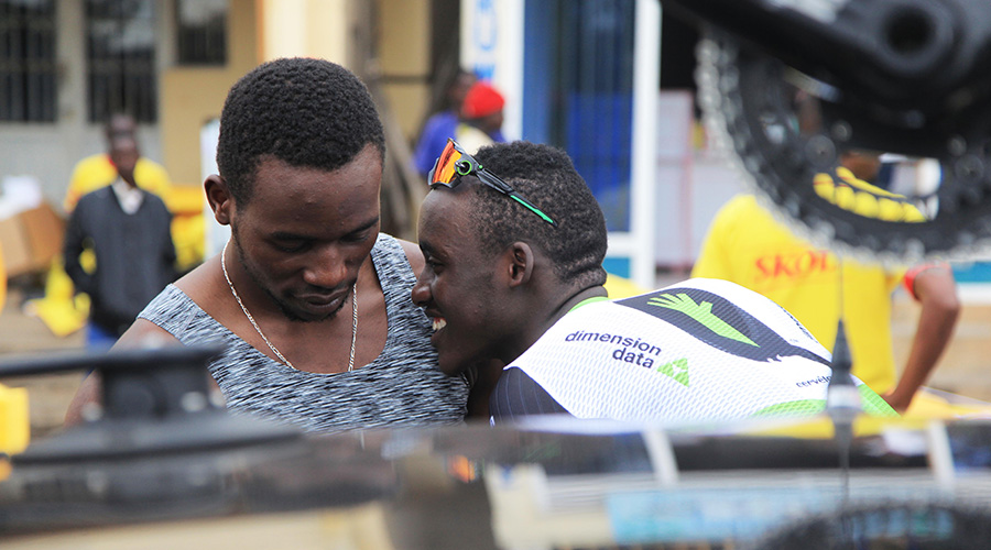 Former Tour du Rwanda champions Joseph Areruya (L) and Samuel Mugisha are part of the 12 riders in camp at Africa Rising Cycling Centre. 