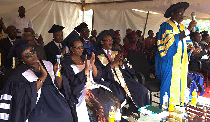 KIM University's officials and lectures during the ceremony