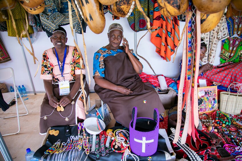 Minister of Trade and Industry, Soraya HakuzumuremyiÂ with other EAC participantsÂ ofÂ theÂ 20thÂ Micro-Small and Medium Enterprises Expo in Kigali. Emmanuel Kwizera