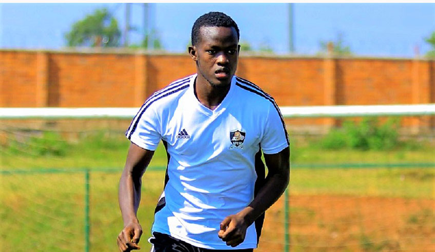 Ange Mutsizi, seen here during a past training session, joined APR in June after winning the 2018-19 league title with Rayon Sports. Courtesy.