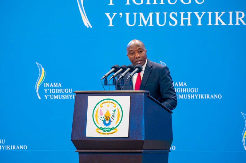 Prime Minister Edouard Ngirente addresses Umushyikirano 2019 in Kigali yesterday. 