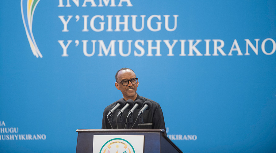 President Kagame delivers his State of the Nation Address at the opening of the 17th National Umushyikirano Council at Kigali Convention Centre on Thursday. 
