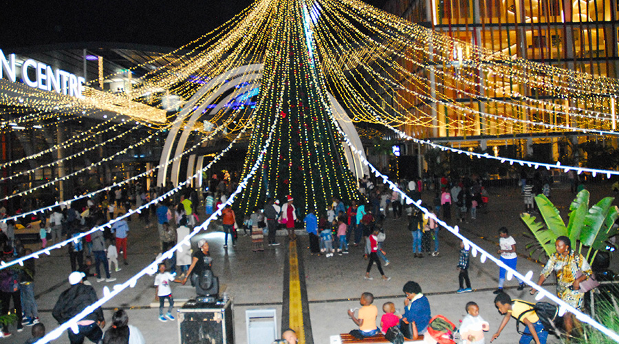 Christmas decoration at Kigali Convention Centre. Businesses in Kigali have decked their premises with decorations as part of the ritual to celebrate the festive season. 