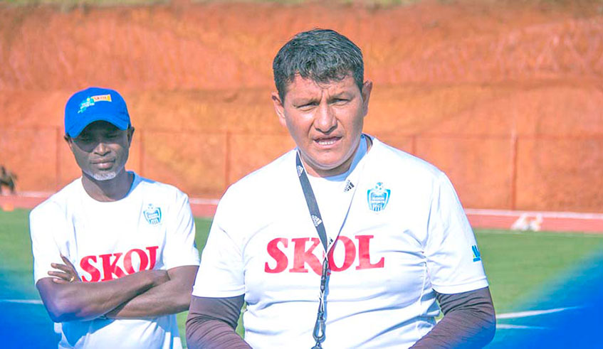 Javier Martinez Espinosa was fired after just three months in charge. Former assistant coach Alain Kirasa (in background) is now caretaker until the appointment of a new head coach. Courtesy.
