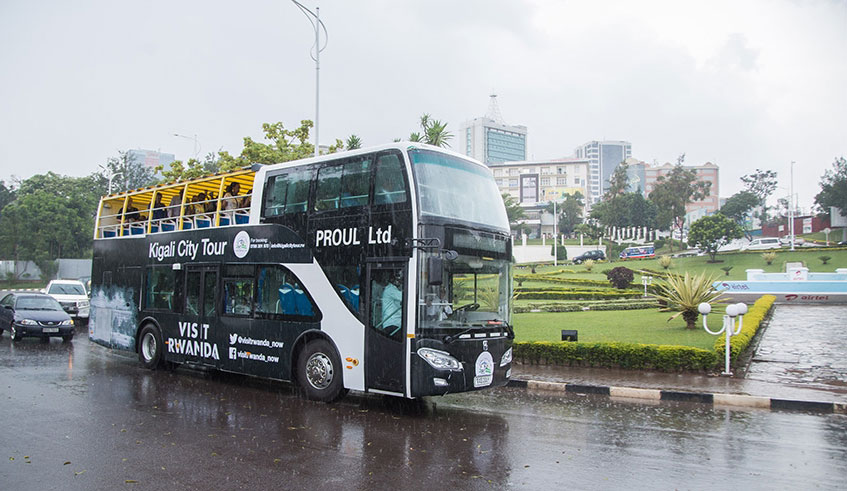 u2018Party on the Moveu2019 is the first ever entertainment event to be held on Kigali City Tour Bus. File photo.