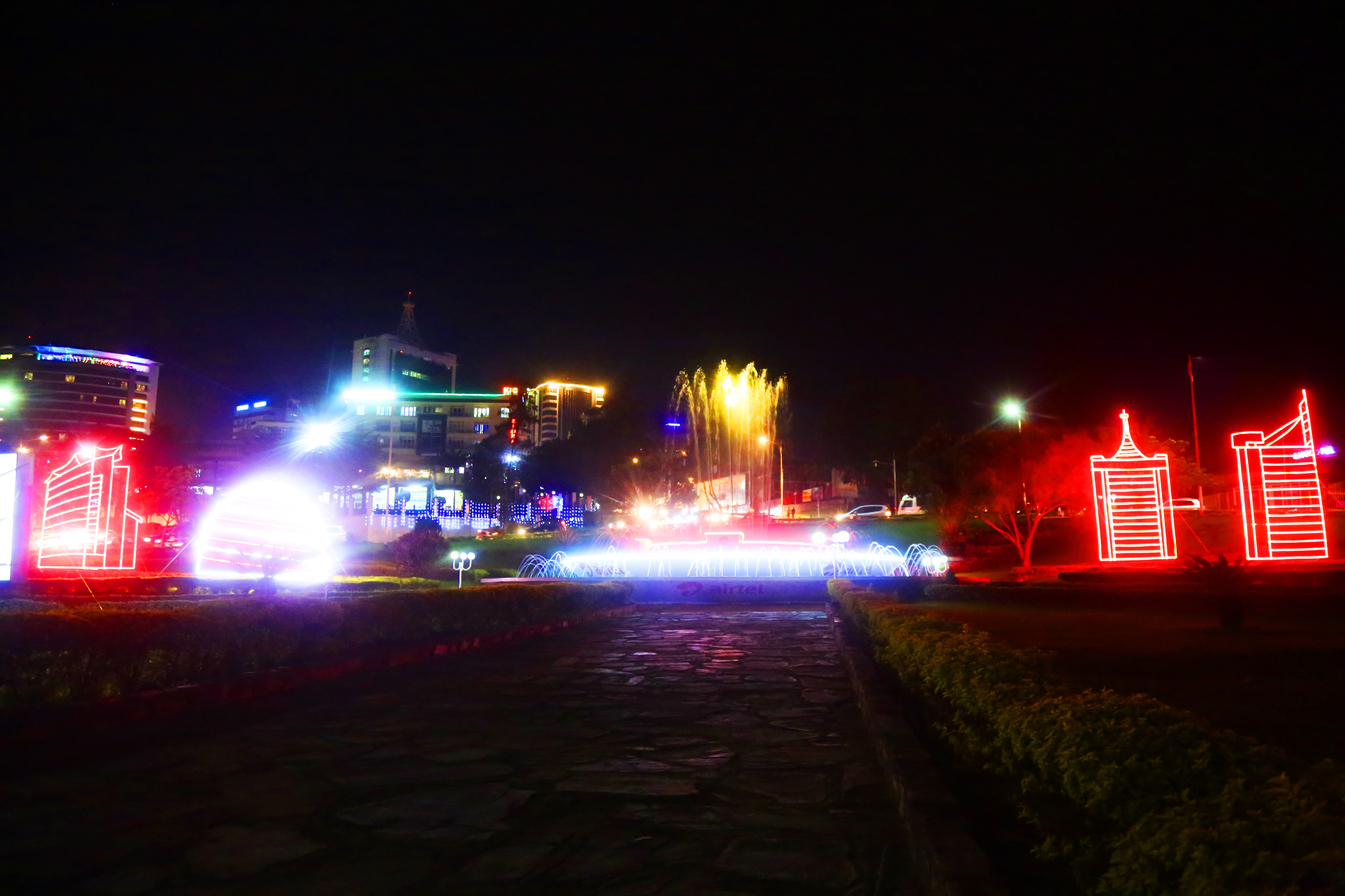 Christmas decoration at Kigali Convention Centre. Businesses in Kigali have decked their premises with decorations as part of the ritual to celebrate the festive season. 