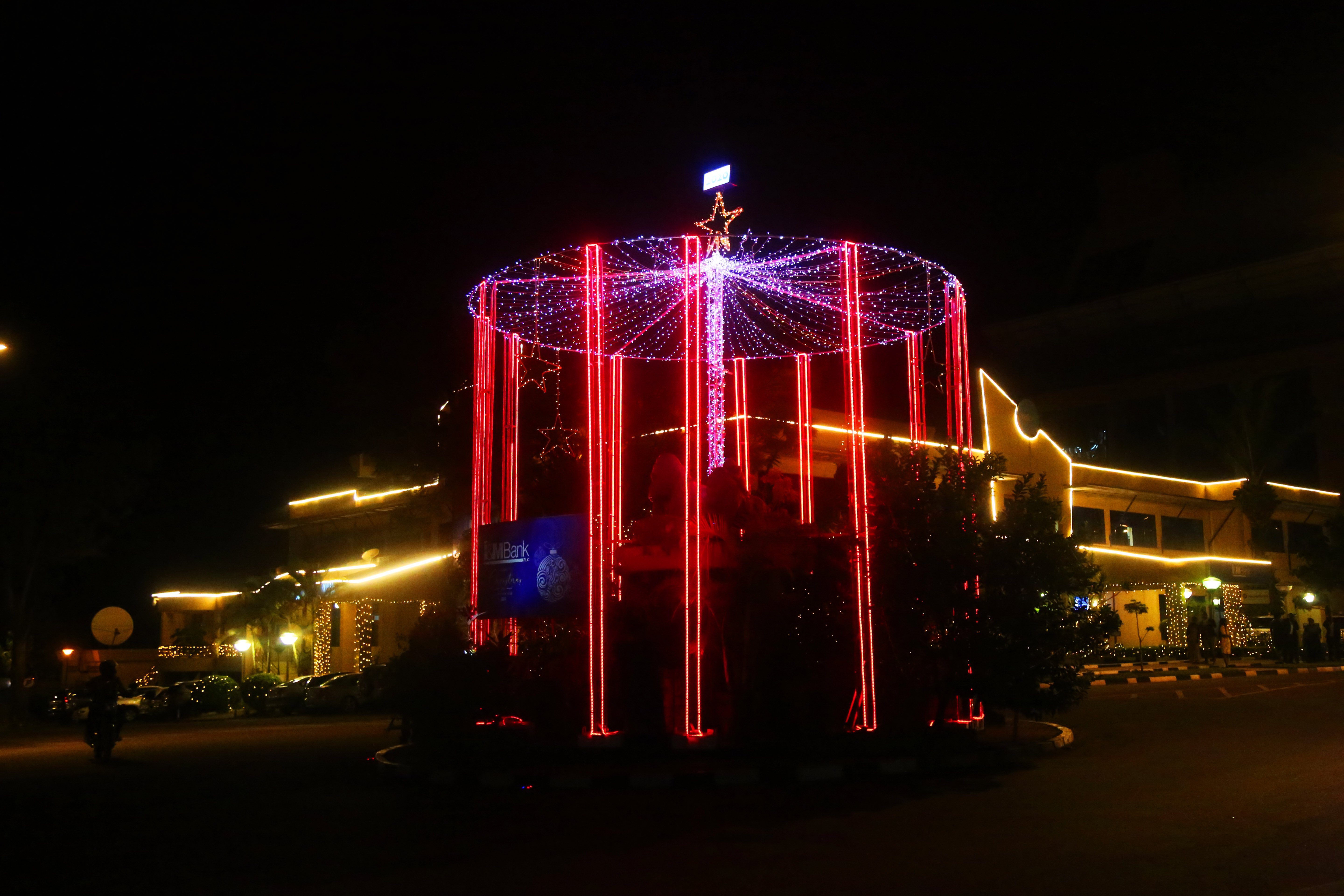 Christmas decoration at Kigali Convention Centre. Businesses in Kigali have decked their premises with decorations as part of the ritual to celebrate the festive season. 