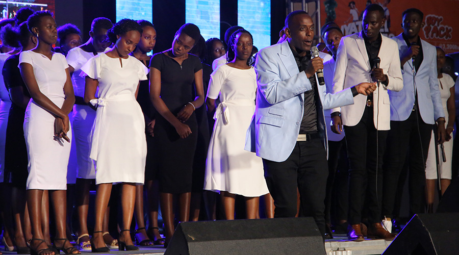 The worship team shared with the audience their testimony about their achievements throughout the year. 