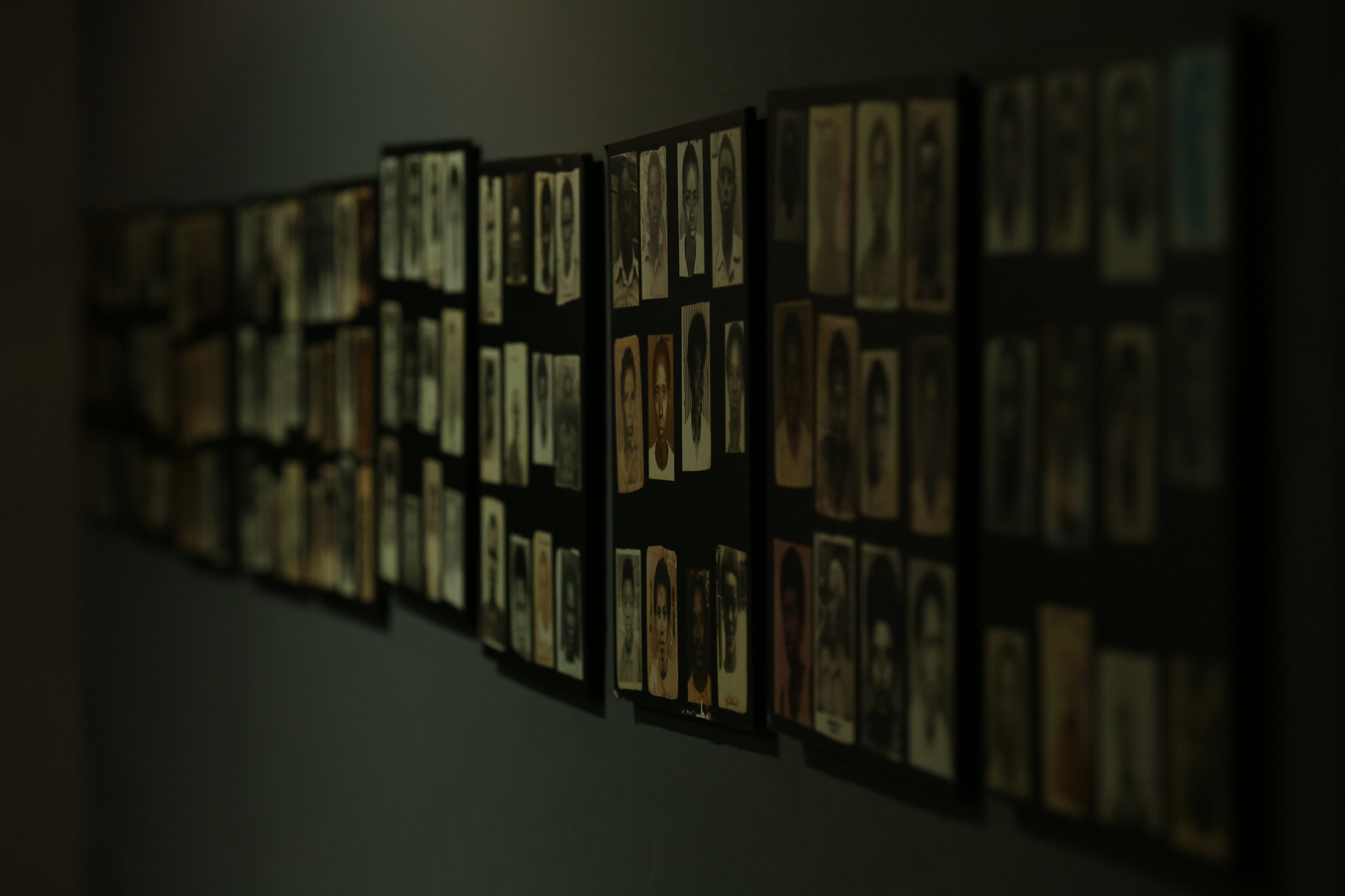 Photos of the victims of the Genocide against the Tutsi at the Kigali Genocide Memorial. 