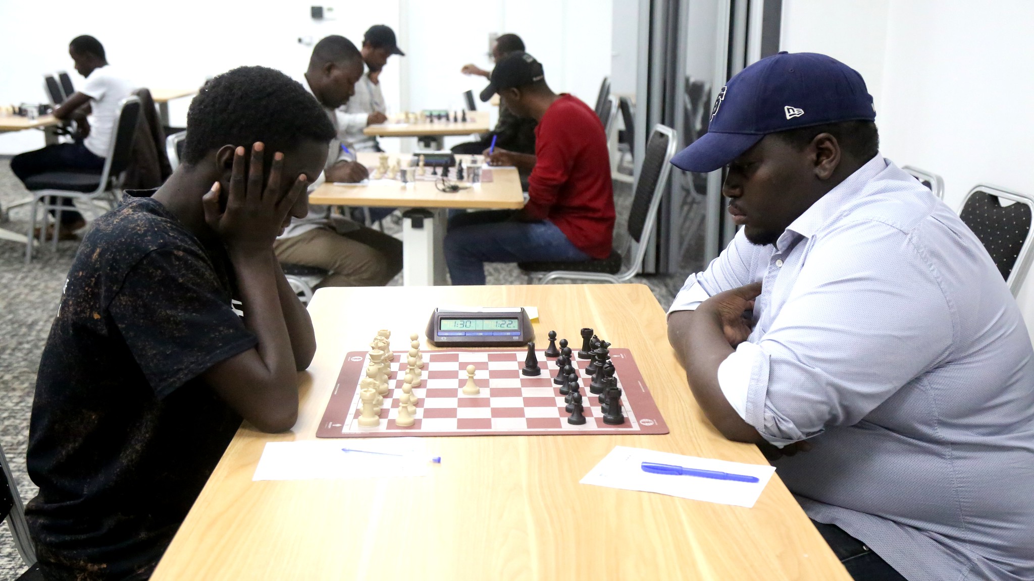 Rongin Munyurangabo, 19, got lucky in this round 6 match against CM Godfrey Kabera and squeezed out a draw. 