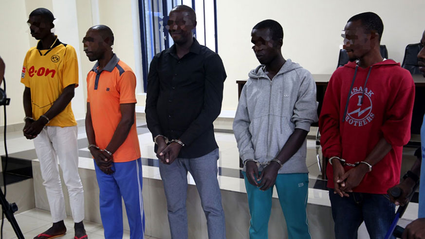 RIB suspect five men on the case of defiling three year old child at Kacyiru on Friday.
