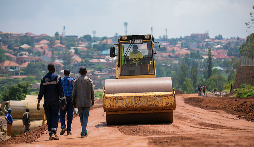 Nyabisindu - Nyarutarama road in under construction works to upgrade roads in the City of Kigali ahead of this yearu2019s Commonwealth Heads of Government Meeting (CHOGM) on December 30, 2019. Rwf14 billion has been earmarked to be spent on road projects expected to be completed by the end April 2020. 