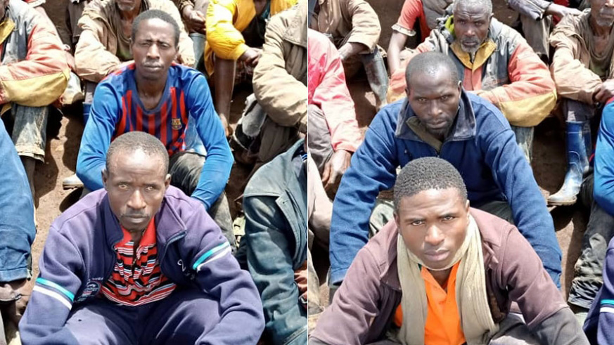 Some of the FDLR militiamen captured by Congolese army last month. 