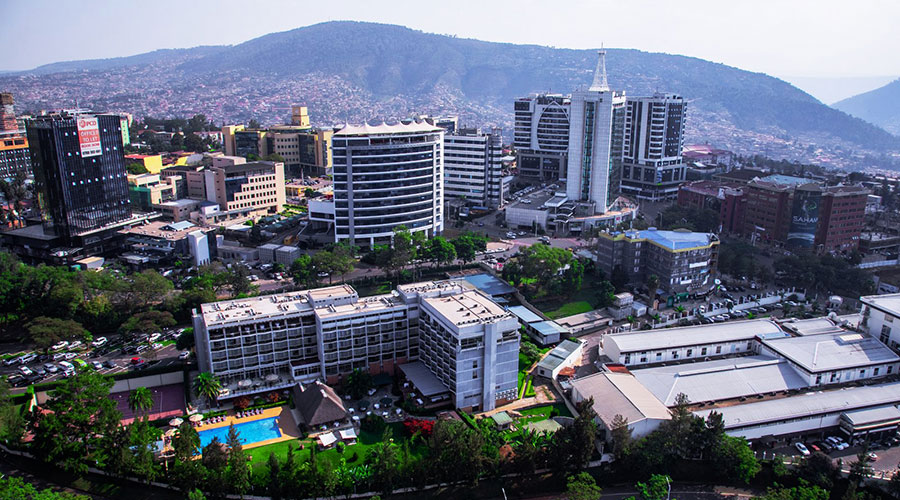 An aerial view of the capital Kigali. According to Global Economic Prospectsu2019 report,  Rwanda is the only Sub-Saharan African country that is projected to grow above 8 per cent. 