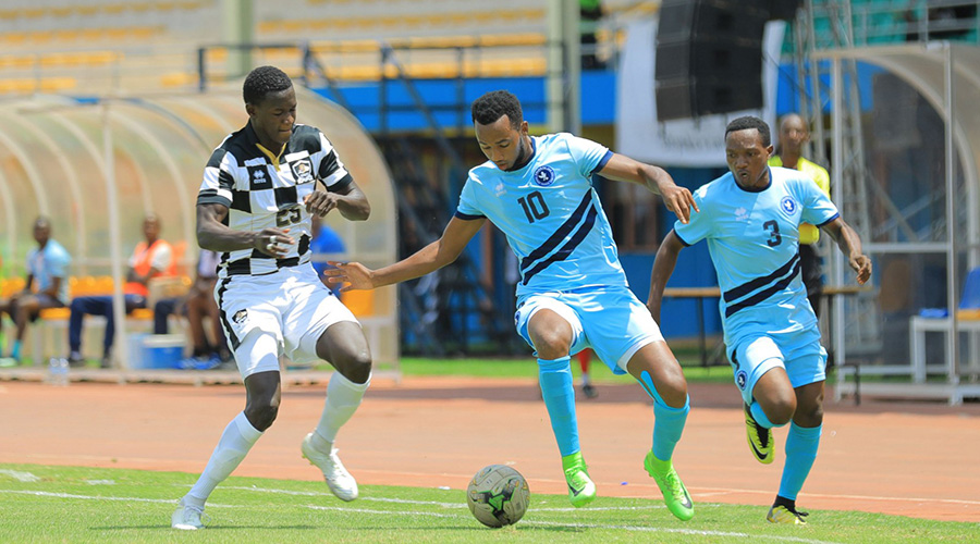 Justin Mico (#10), seen here during a past match against APR, scored twice during Policeu2019s 2-2 draw against Sunrise last weekend. 