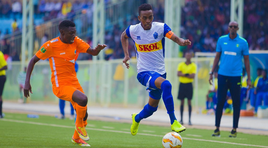 Eric Rutanga (on the ball) assumed Rayon Sports captaincy at the end of last season. 