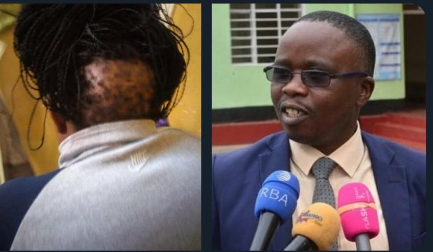 Former vice-mayor of Musanze, Augustin Ndabereye (R) is accused of assaulting his wife, Olive Kamaliza.