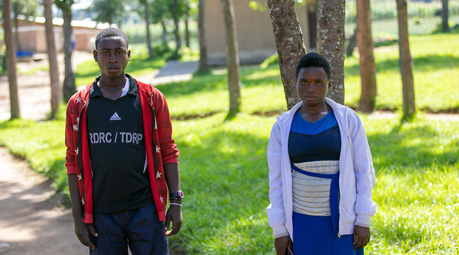 Vedaste Kwibuka and Christine Ingabire, both 19, at the Mutobo Demobilisation and Reintegration Centre in Musanze District, Northern Province. 
