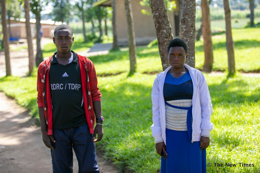 Vedaste Kwibuka and Christine Ingabire, both 19, at the Mutobo Demobilisation and Reintegration Centre in Musanze District, Northern Province. 