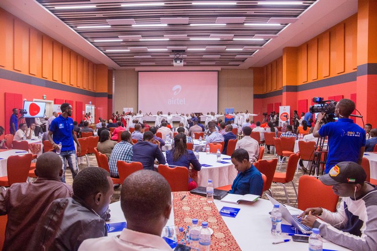 A cultural troupe entertains guests during the celebration of Airtelâ€™s eighth anniversary on the Rwanda market in Kigali on January 16. 