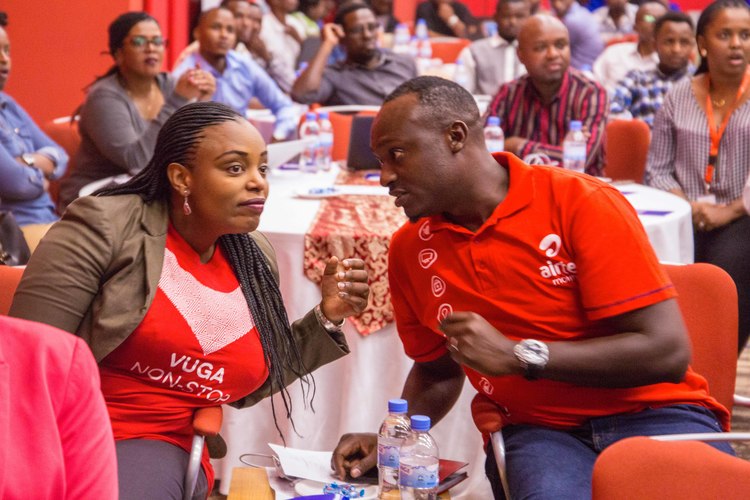 A cultural troupe entertains guests during the celebration of Airtelâ€™s eighth anniversary on the Rwanda market in Kigali on January 16. 