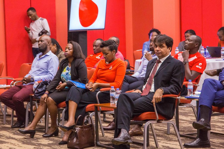 A cultural troupe entertains guests during the celebration of Airtelâ€™s eighth anniversary on the Rwanda market in Kigali on January 16. 